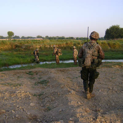 Danske soldater på patrulje i Afghanistan, sommer 2009.